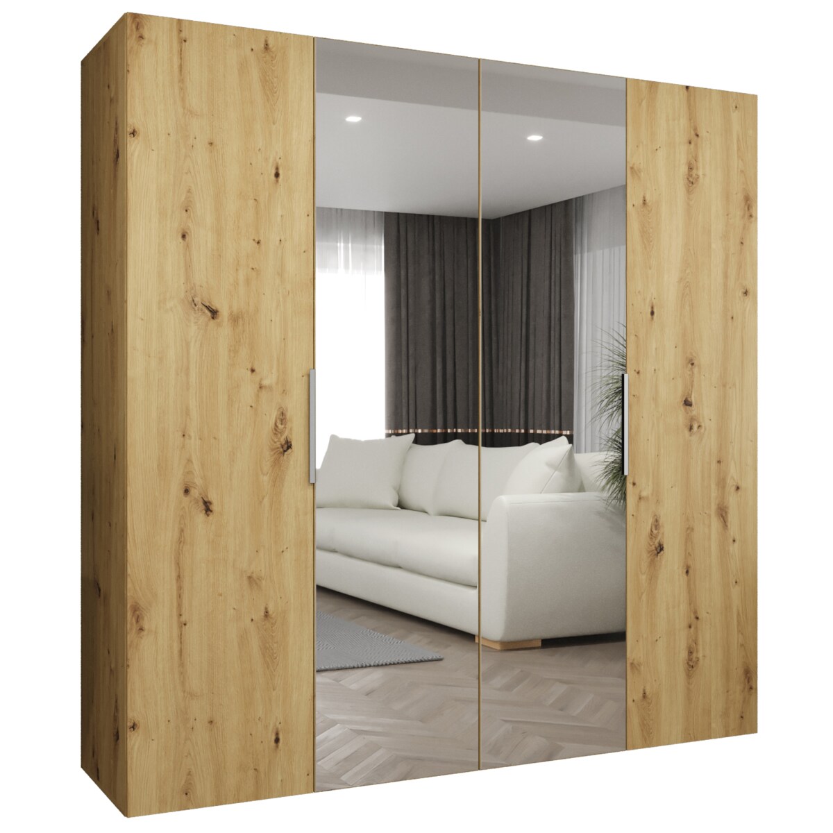 Szafa uchylna otwierana MARBELLA 2 200 wys. 202 cm Artisan + u. Czarny