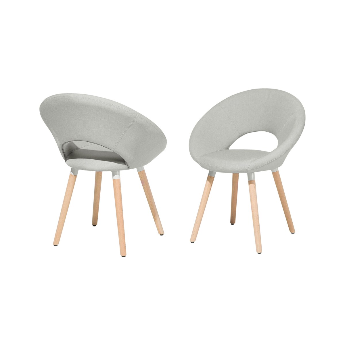 Zestaw 2 krzeseł do jadalni ROSLYN Jasnoszary