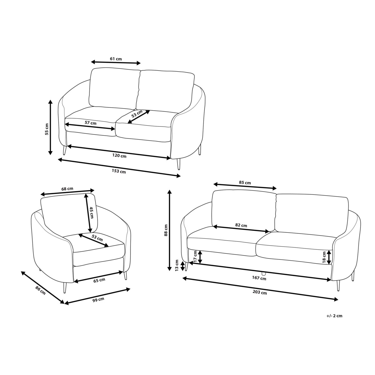 Komplet wypoczynkowy dla 6 osób TROSA Jasnobeżowy