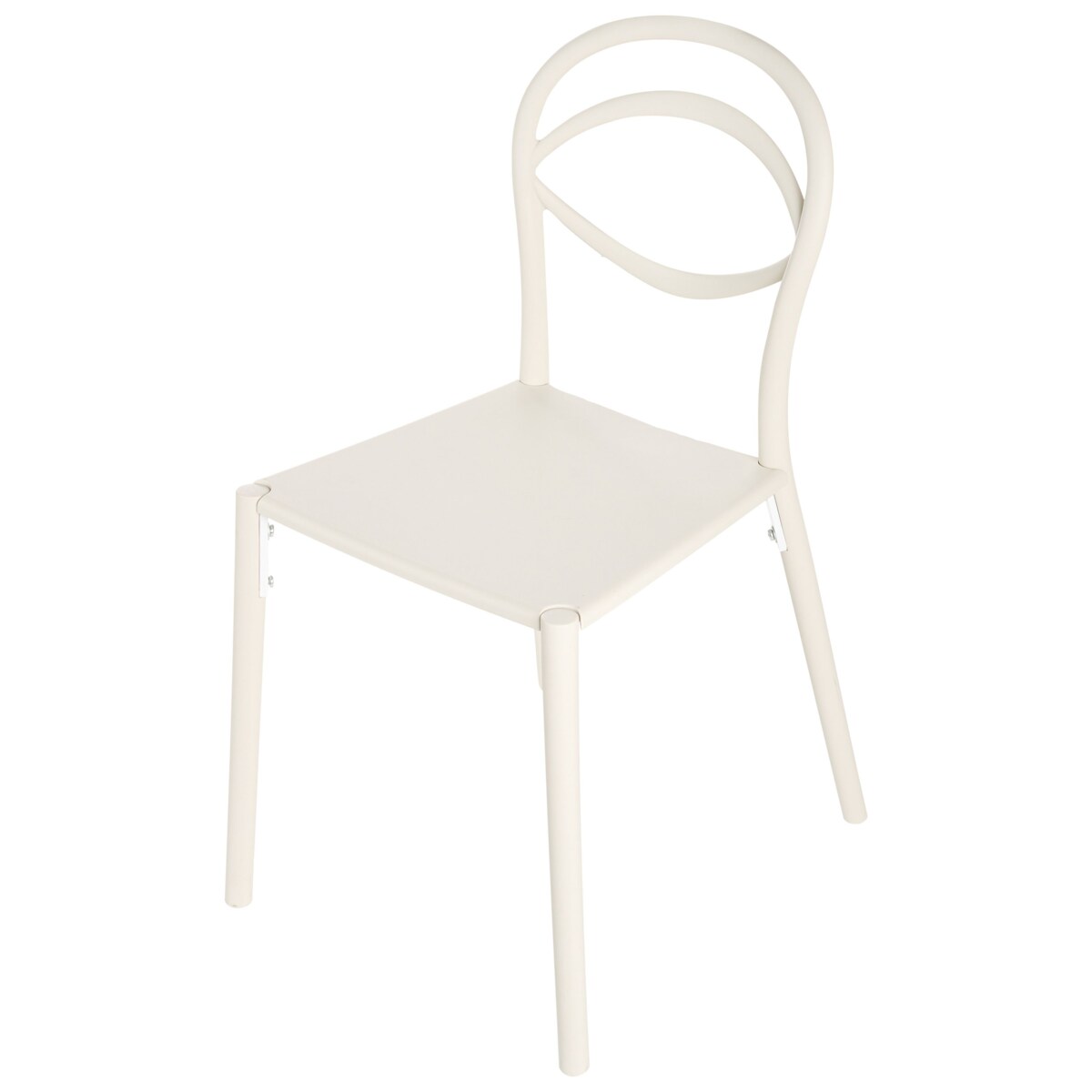 Zestaw 4 krzeseł ogrodowych COVOLO Złamana biel