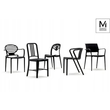 Krzesło kuchenne Air 1615-APC z podłokietnikami czarne