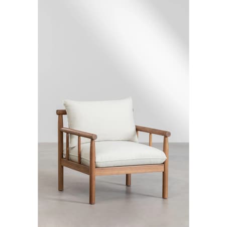 Zestaw ogrodowy: 5-osobowa sofa narożna, fotel i stolik kawowy z drewna akacjowego Melvin