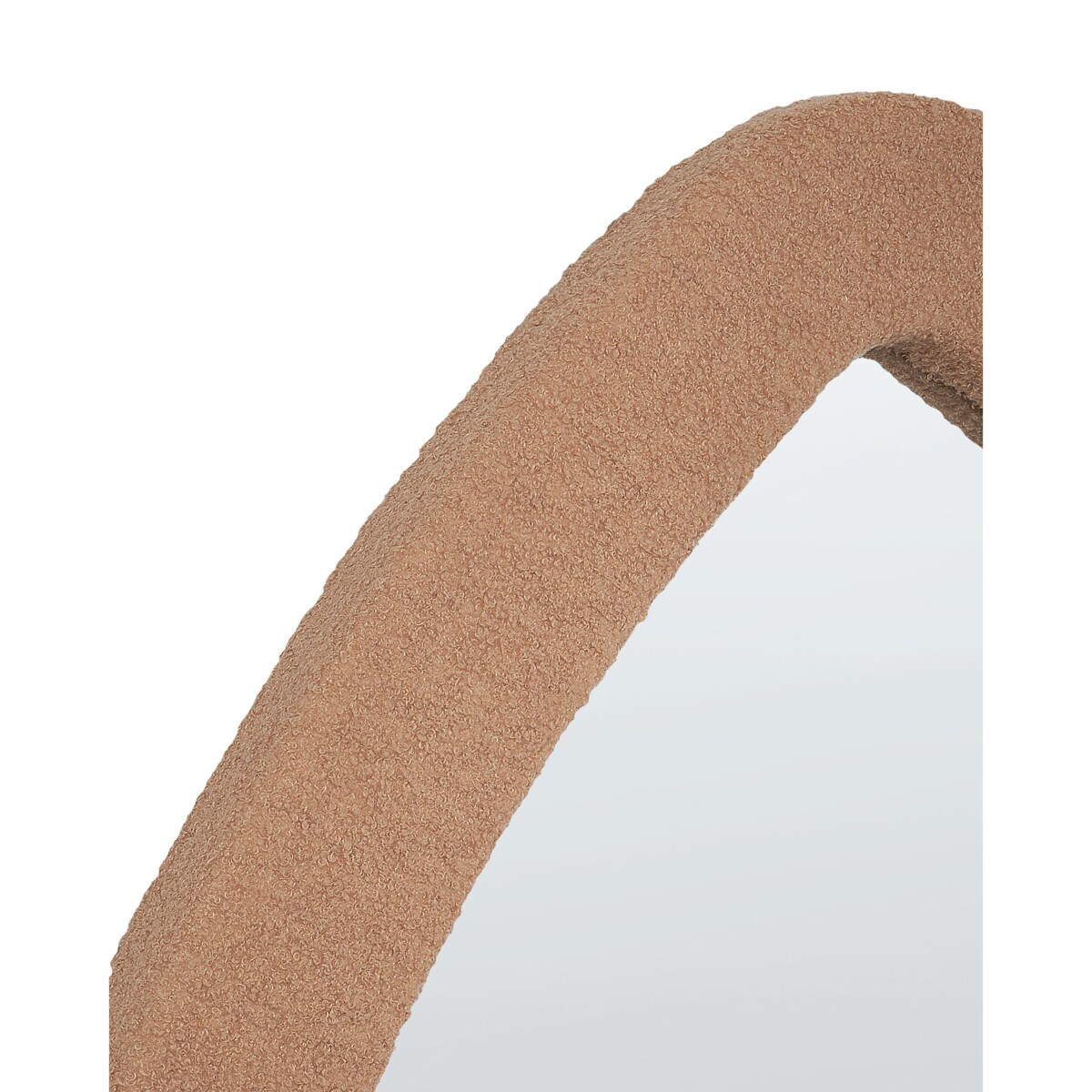 Lustro ścienne boucle 79 x 80 cm jasnobrązowe EPIRY