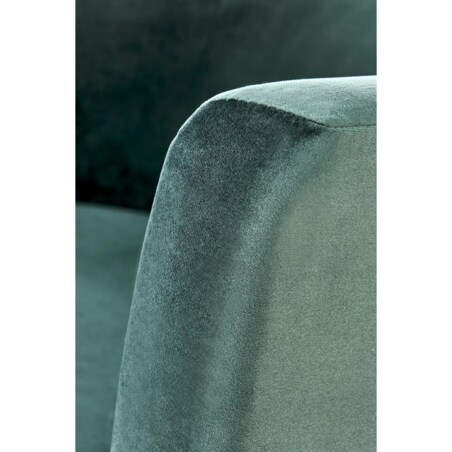 FOTEL WELWETOWY Calidris ciemnozielony DREWNIANE NÓŻKI