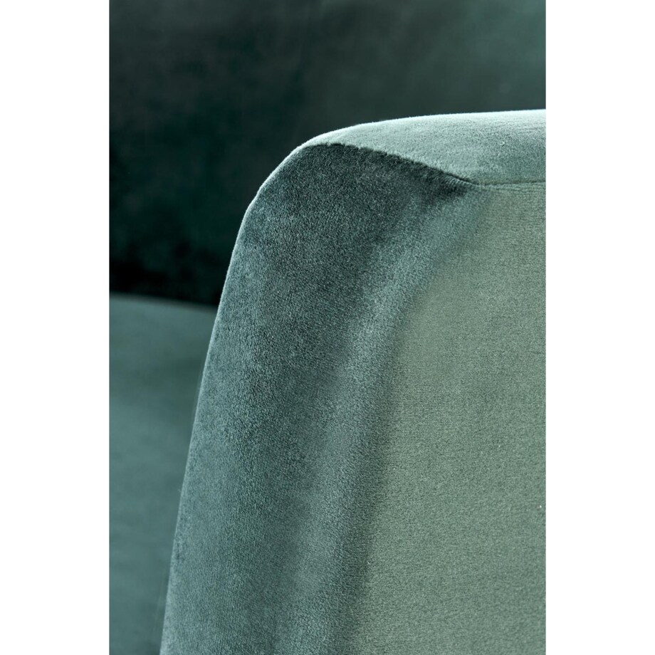 FOTEL WELWETOWY Calidris ciemnozielony DREWNIANE NÓŻKI