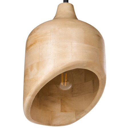 Lampa wisząca GANDAKI Drewno mango Jasnobrązowy