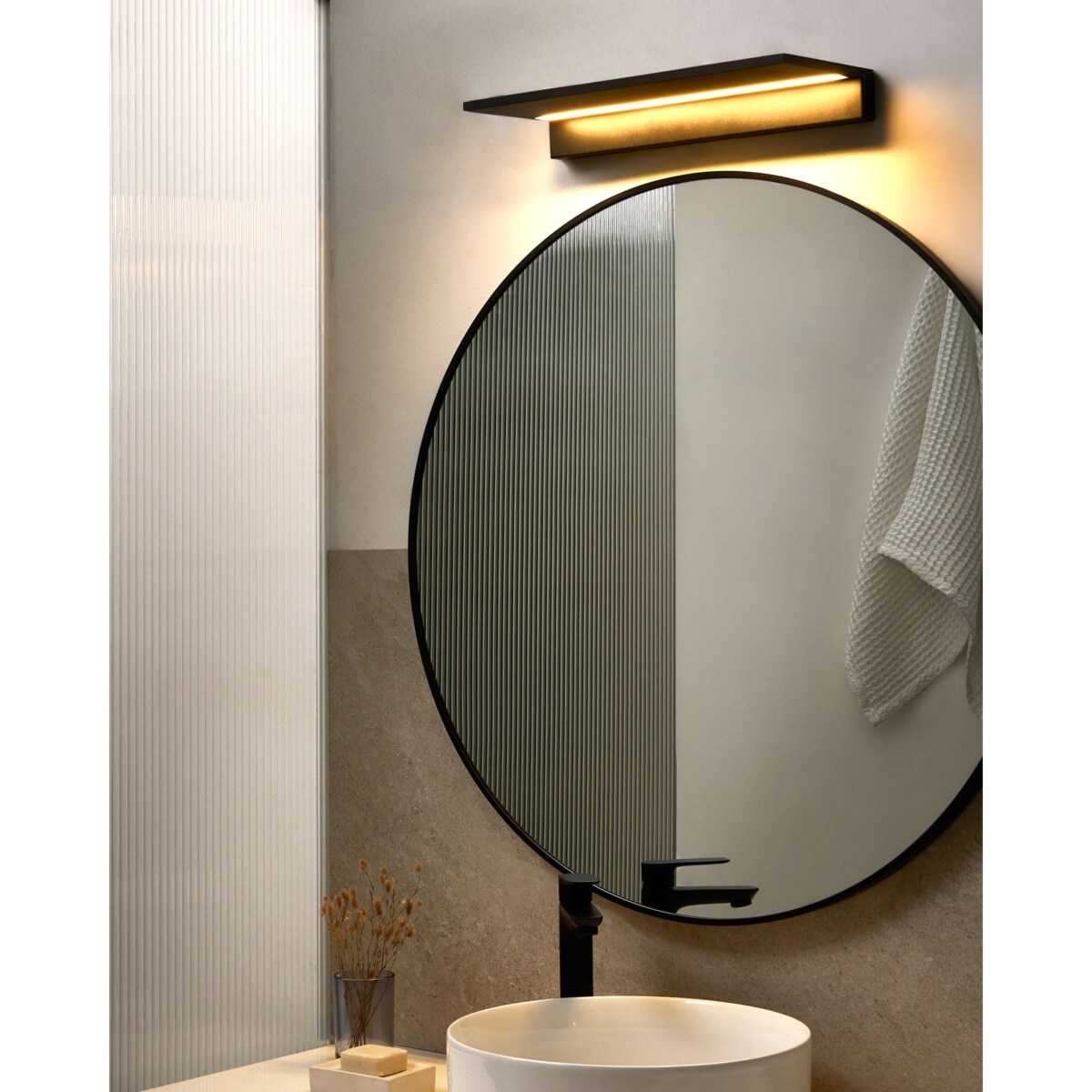 Lampa ścienna FERREIRA Metal Czarny