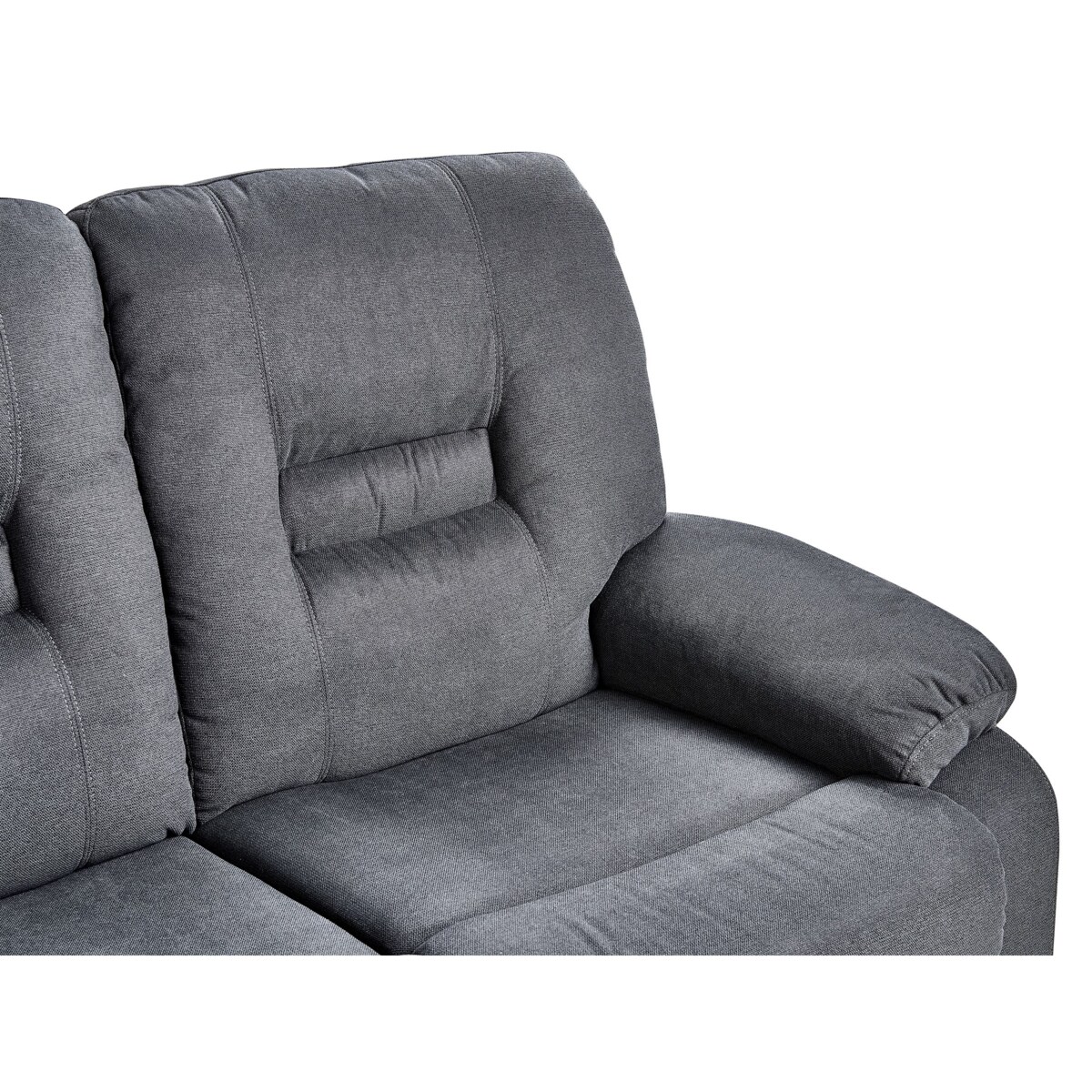 Sofa z manualną funkcją relaksu 2-osobowa szara BERGEN II