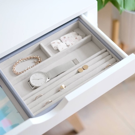 Szkatułka na biżuterię Stackers 4 komorowa classic lawendowa