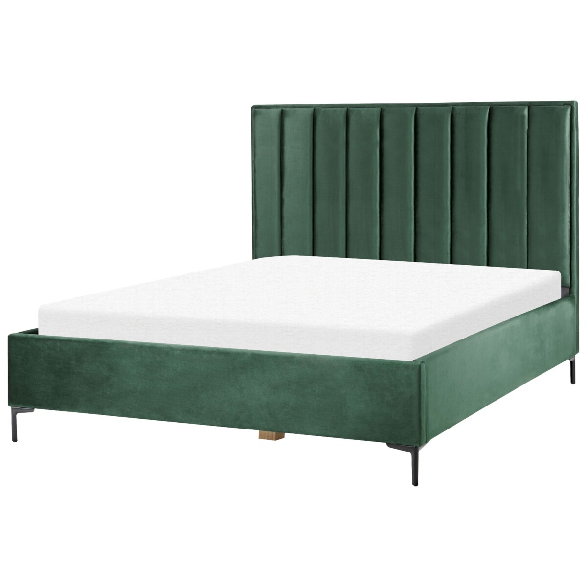 Zestaw mebli do sypialni welur 180 x 200 cm zielony SEZANNE