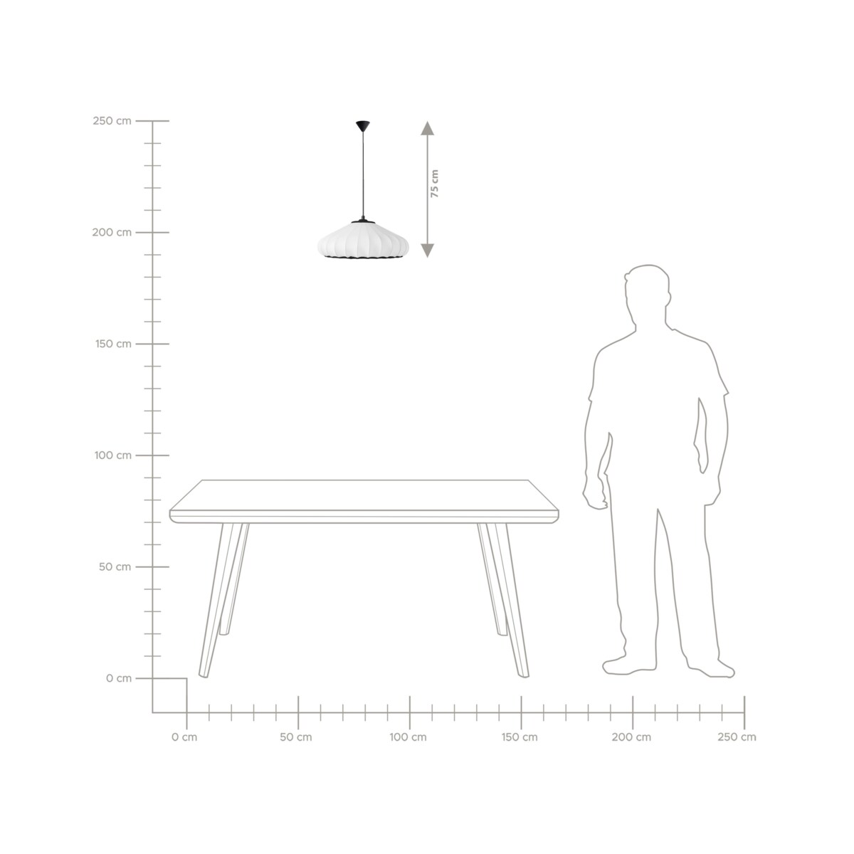 Lampa wisząca ZULIA Materiał syntetyczny Biały
