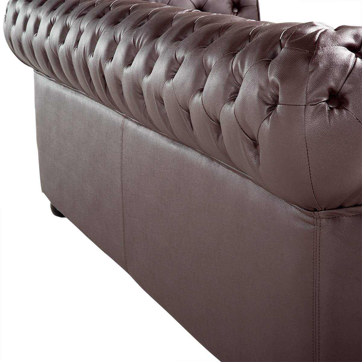 Sofa dla 3 osób CHESTERFIELD Skóra naturalna Brązowy