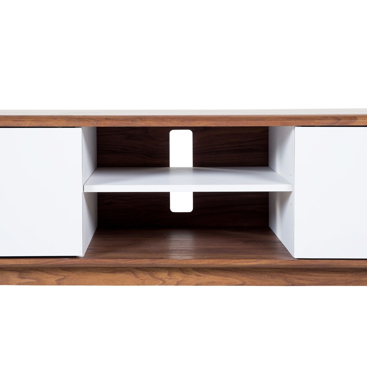 Szafka RTV ciemne drewno z białym ROCHESTER