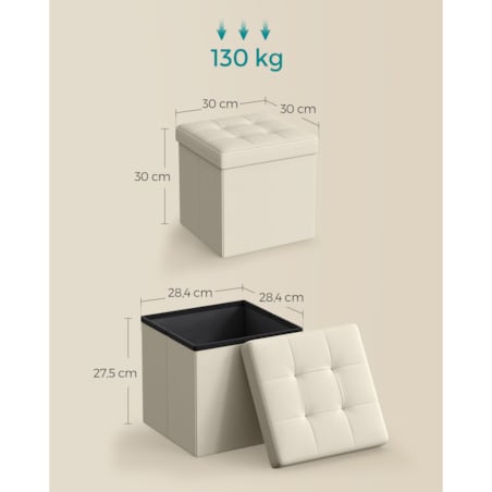 Pufa Siedzisko do sypialni pokoju przedpokoju BIAŁY