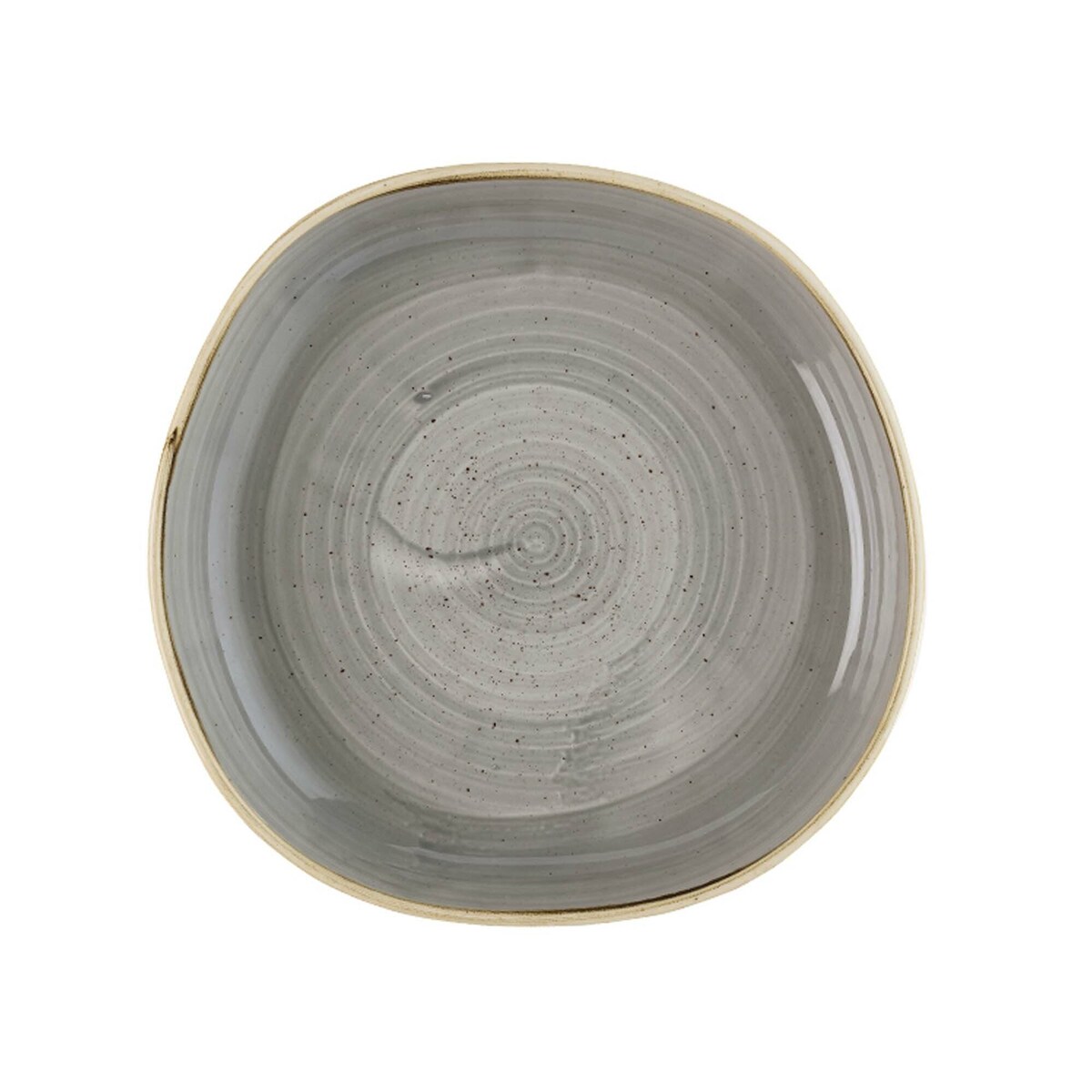 Talerz organiczny z wysokim rantem Stonecast Peppercorn Grey, 230mm