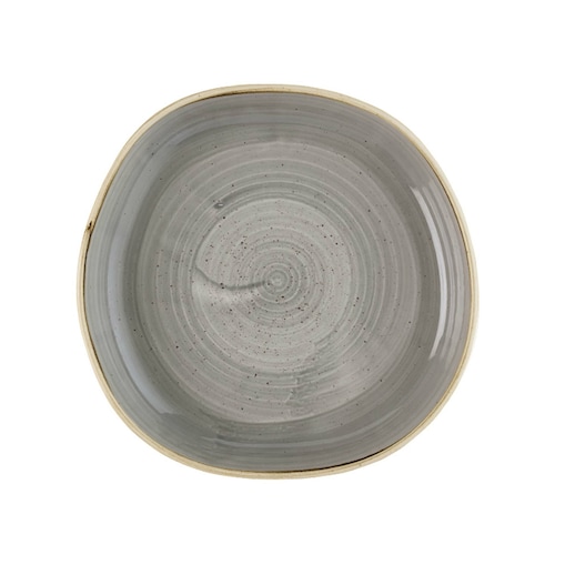 Talerz organiczny z wysokim rantem Stonecast Peppercorn Grey, 230mm