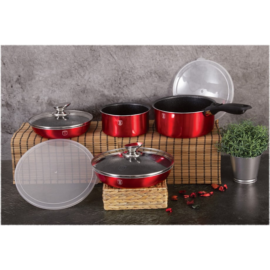 Zestaw 9 elementów garnki, patelnie, akcesoria Berlinger Haus BH-6145