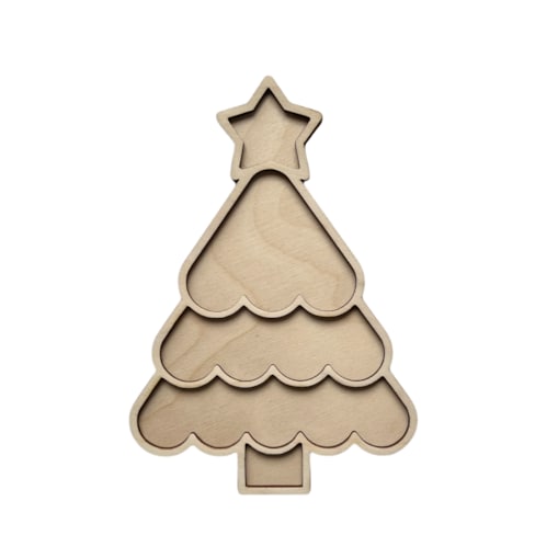 Świąteczna wysypywanka sensoryczna CHOINKA drewniana mikołajki