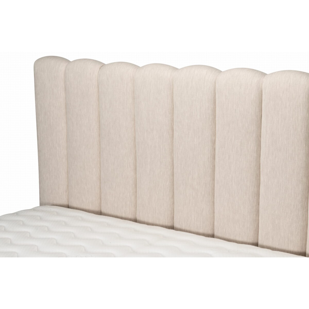 Łóżko Magnolia (200x200) z pojemnikiem na pościel w tkaninie Colourwash 11 Sand