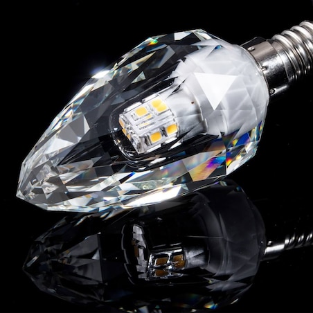 Kryształowa żarówka E14 C37 LED 4W 4000K 500 lm świeczka