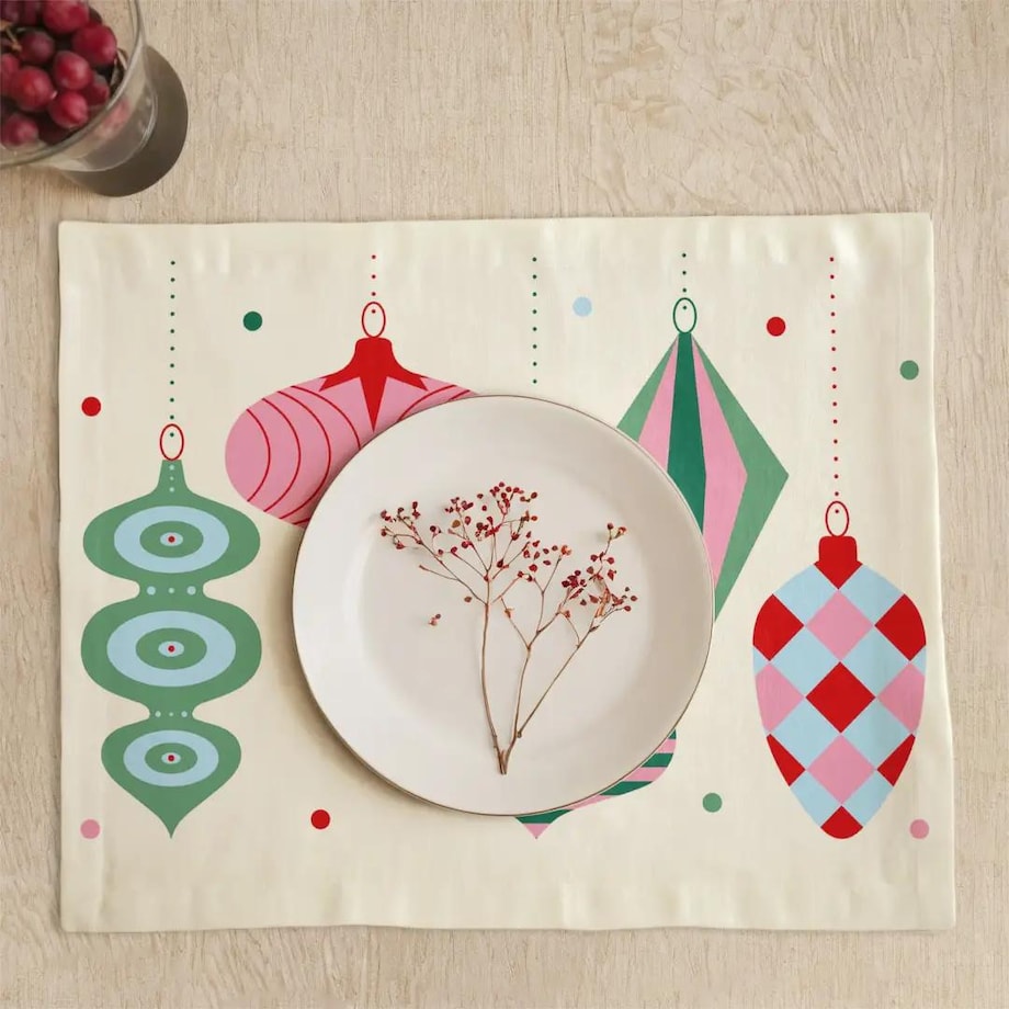 Podkładki świąteczne - Bombki