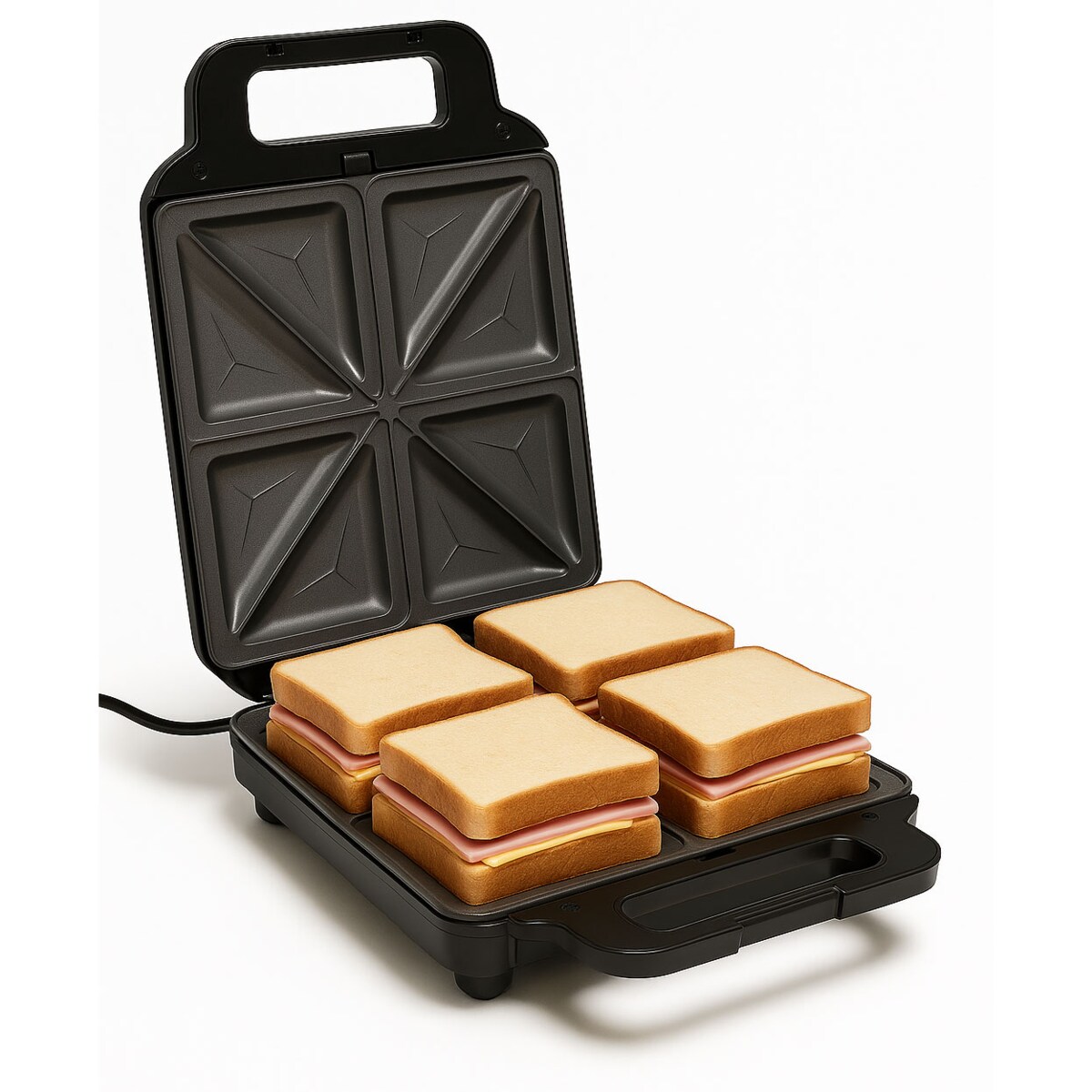 Opiekacz 3 w 1, 1200W, wymienne wkłady, gofry kanapki grill, TIROSS