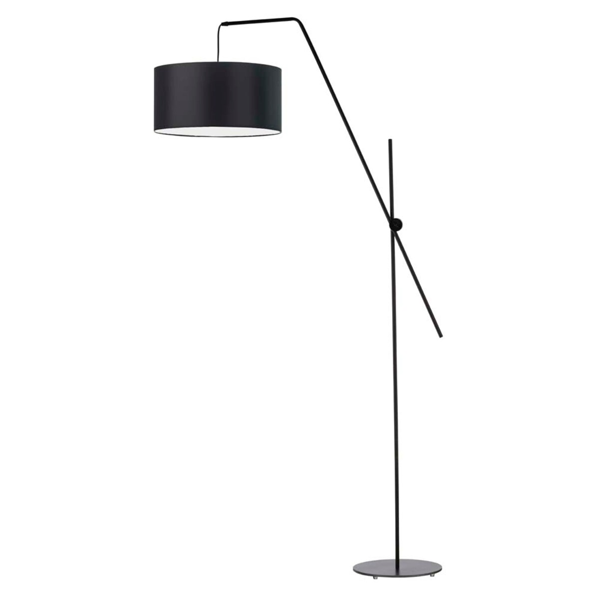 Lampa stojąca podłogowa przegubowa regulowana z abażurem walec MODERN