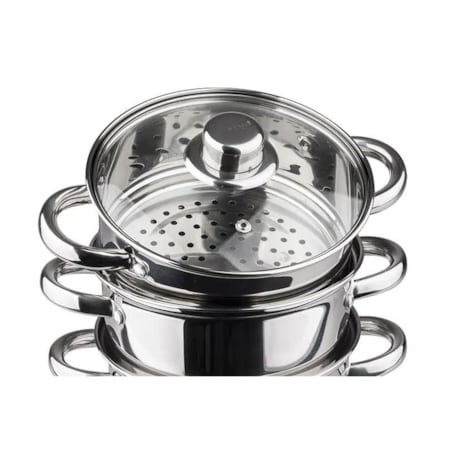 Garnki do gotowania na parze 4 ele. 22cm parowar indukcja KINGHOFF
