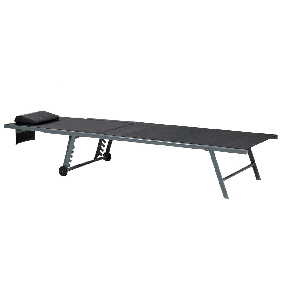 Zestaw 2 leżaków ogrodowych SORONI Metal Czarny