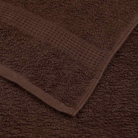 vidaXL Ręczniki kąpielowe, 2 szt., brązowe, 70x140 cm, bawełna 100%