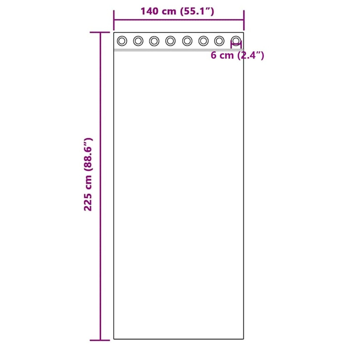vidaXL Zasłony woalowe z przelotkami 2 szt. Brązowe 140x225 cm