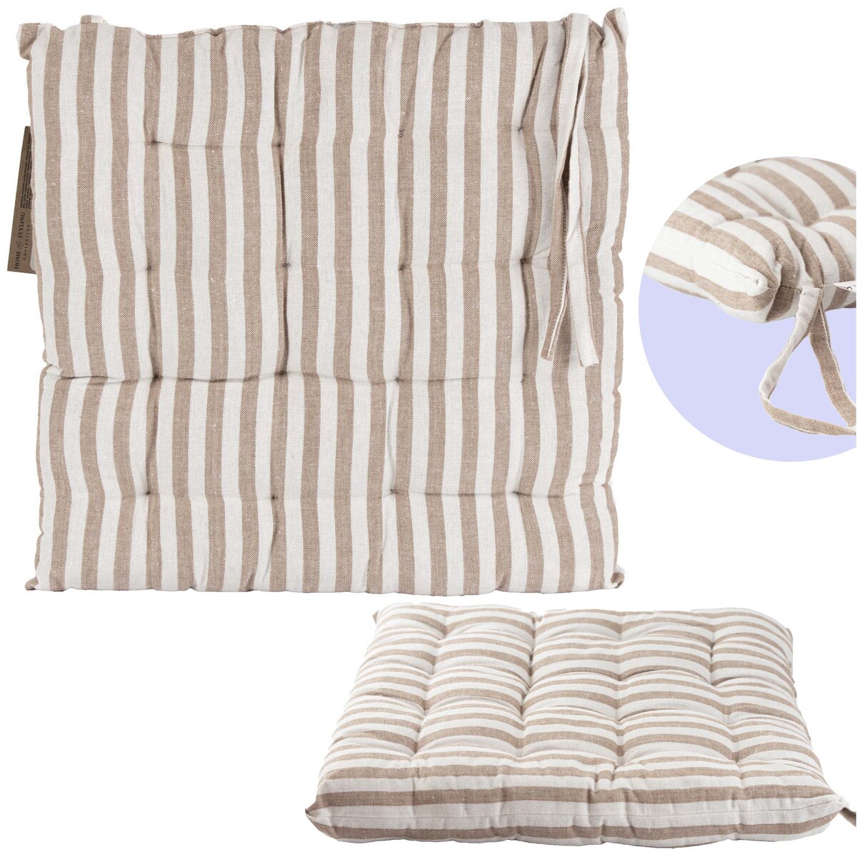 Poduszka Na Krzesło Ogrodowe Do Domu Na Taras 40X40 Cm Brązowe