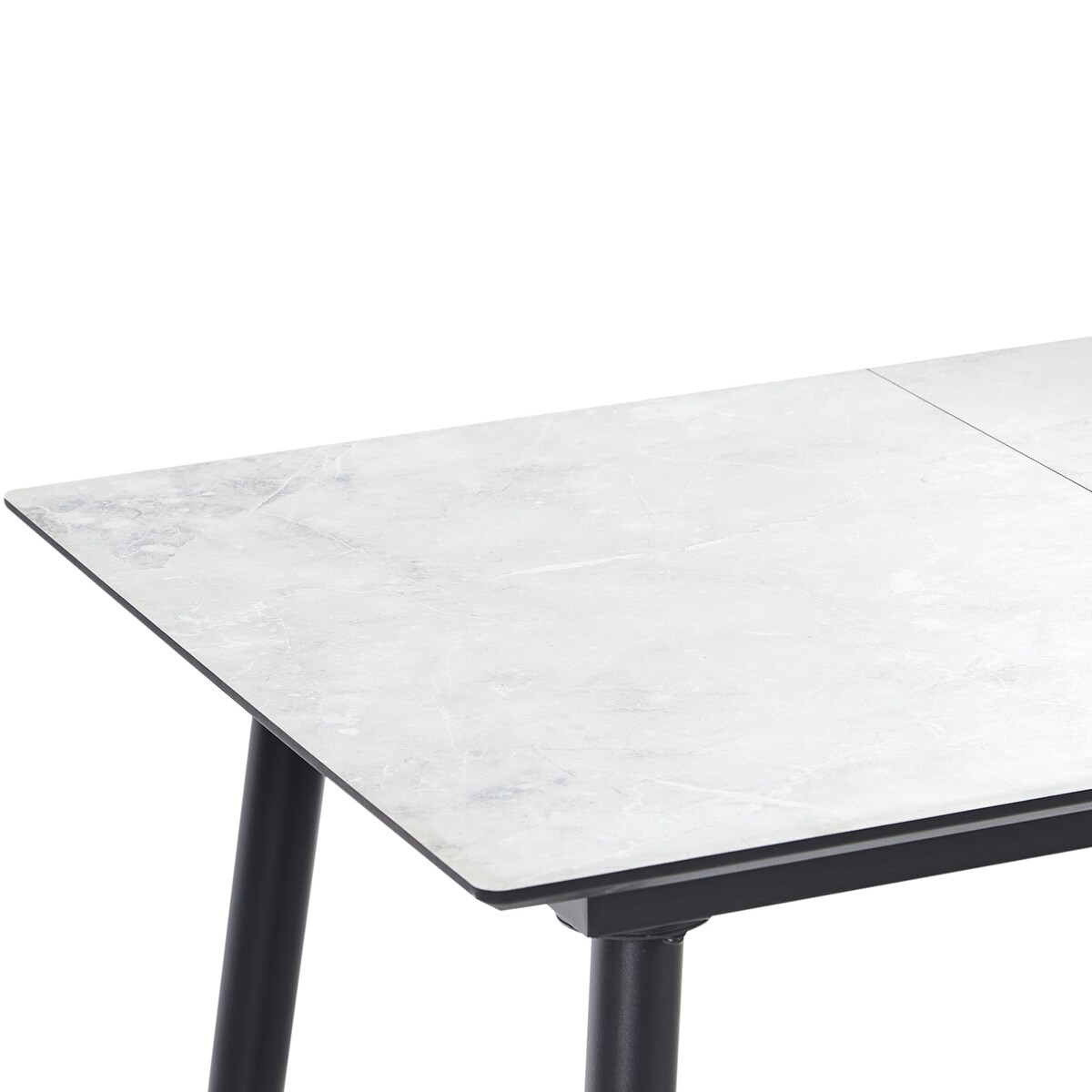 Stół do jadalni EFTALIA Biały marmur 120/150 cm 80 cm