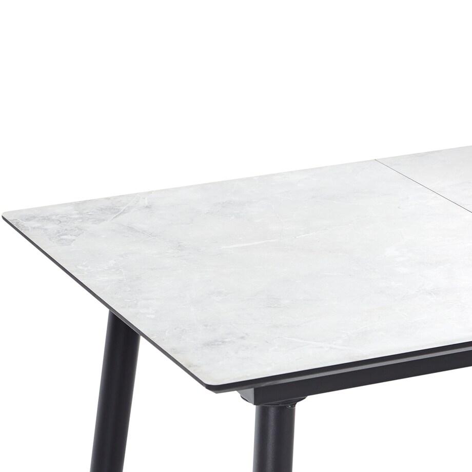 Stół do jadalni EFTALIA Biały marmur 120/150 cm 80 cm