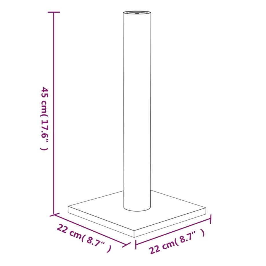 vidaXL Drapak dla kota, jasnoszary, 22x22x45 cm