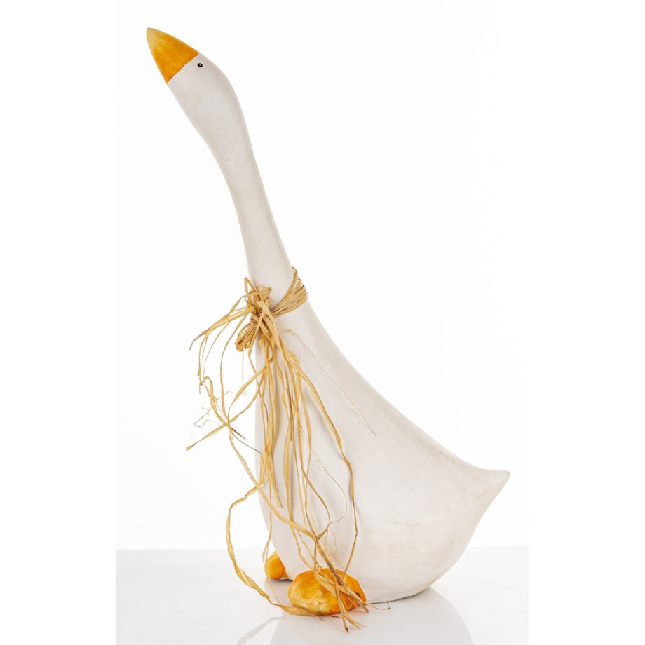 Dekoracja - biała gąska 51x32x17 cm ANSERO mała