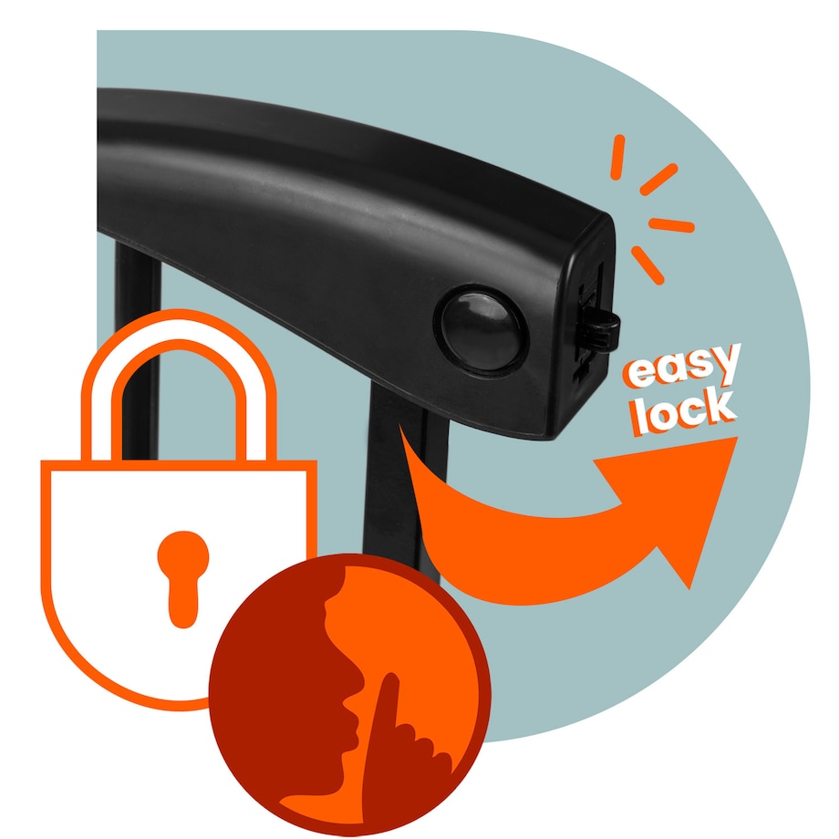 Barierka zabezpieczająca ochronna Nukido na schody i drzwi 75-115cm czarna 718300