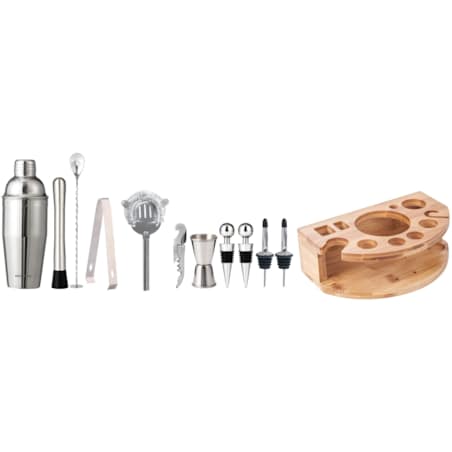 Zestaw barmański do drinków koktajli 12-ele Shaker srebrny KLAUSBERG