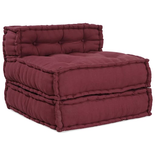 vidaXL Modułowa sofa, bordowy, 70x70x54, materiał