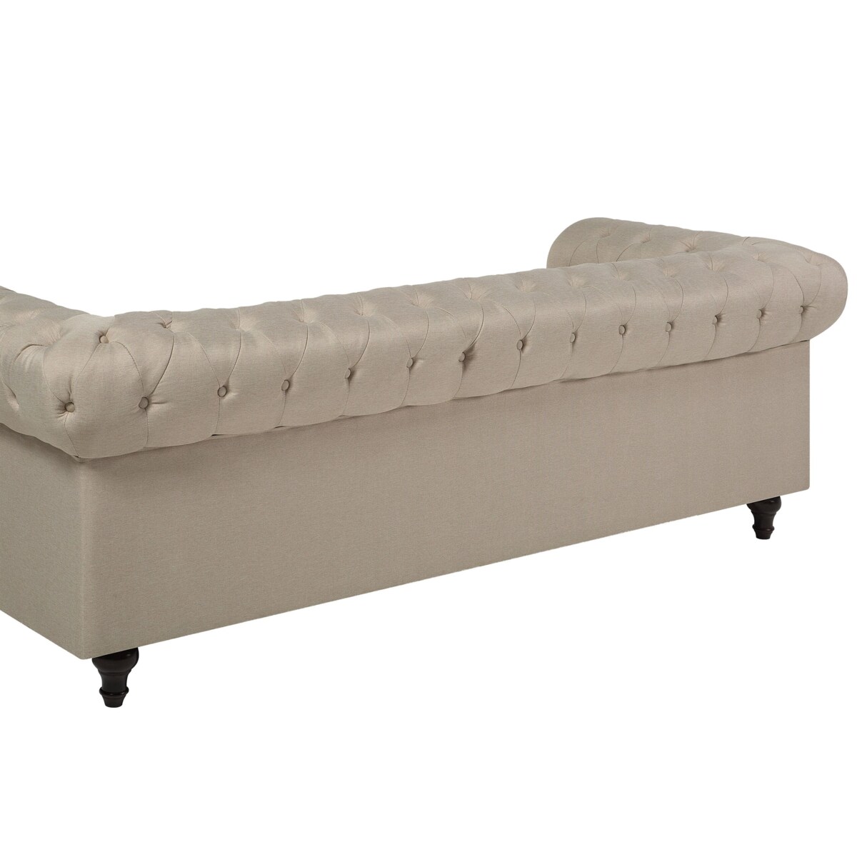 Komplet wypoczynkowy 4-osobowy duży beżowy CHESTERFIELD