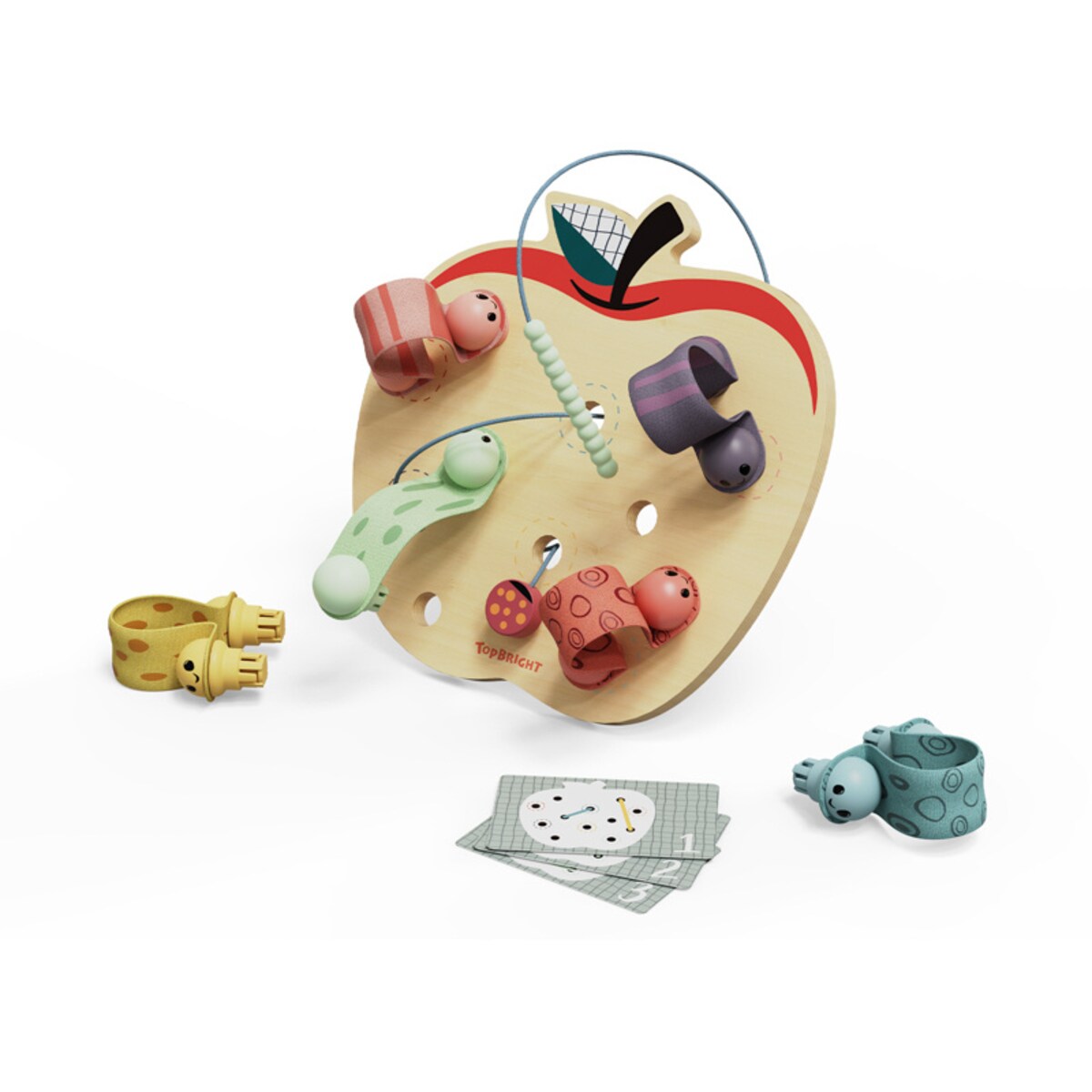 Robaczki w jabłuszku – drewniana zabawka edukacyjna logiczna 18 mies.+ Top Bright