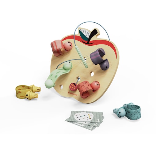 Robaczki w jabłuszku – drewniana zabawka edukacyjna logiczna 18 mies.+ Top Bright