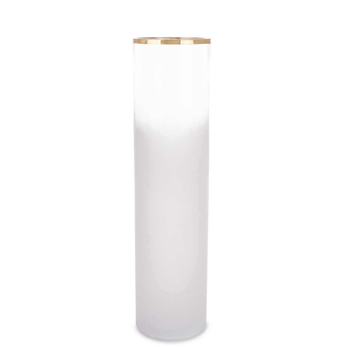 Wazon szklany 40x10x10 cm GARASU-2 biało-złoty