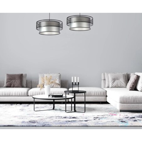 Lampa wisząca DOUBLE NET 60 srebrna