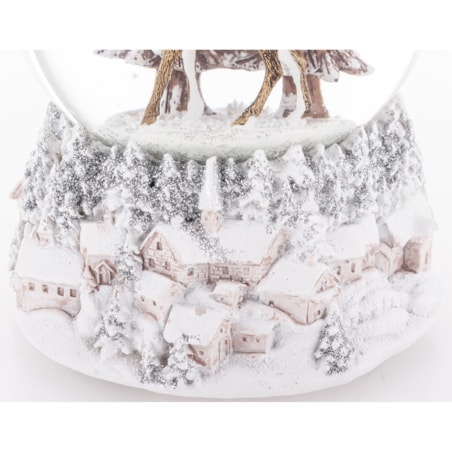 Szklana kula śnieżna z pozytywką 13,5x11x11 cm RENNA NELLA FORESTA