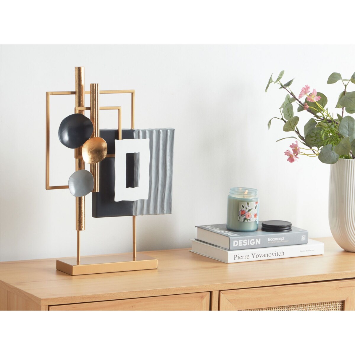 Dekoracyjna rzeźba metalowa złota SULFUR