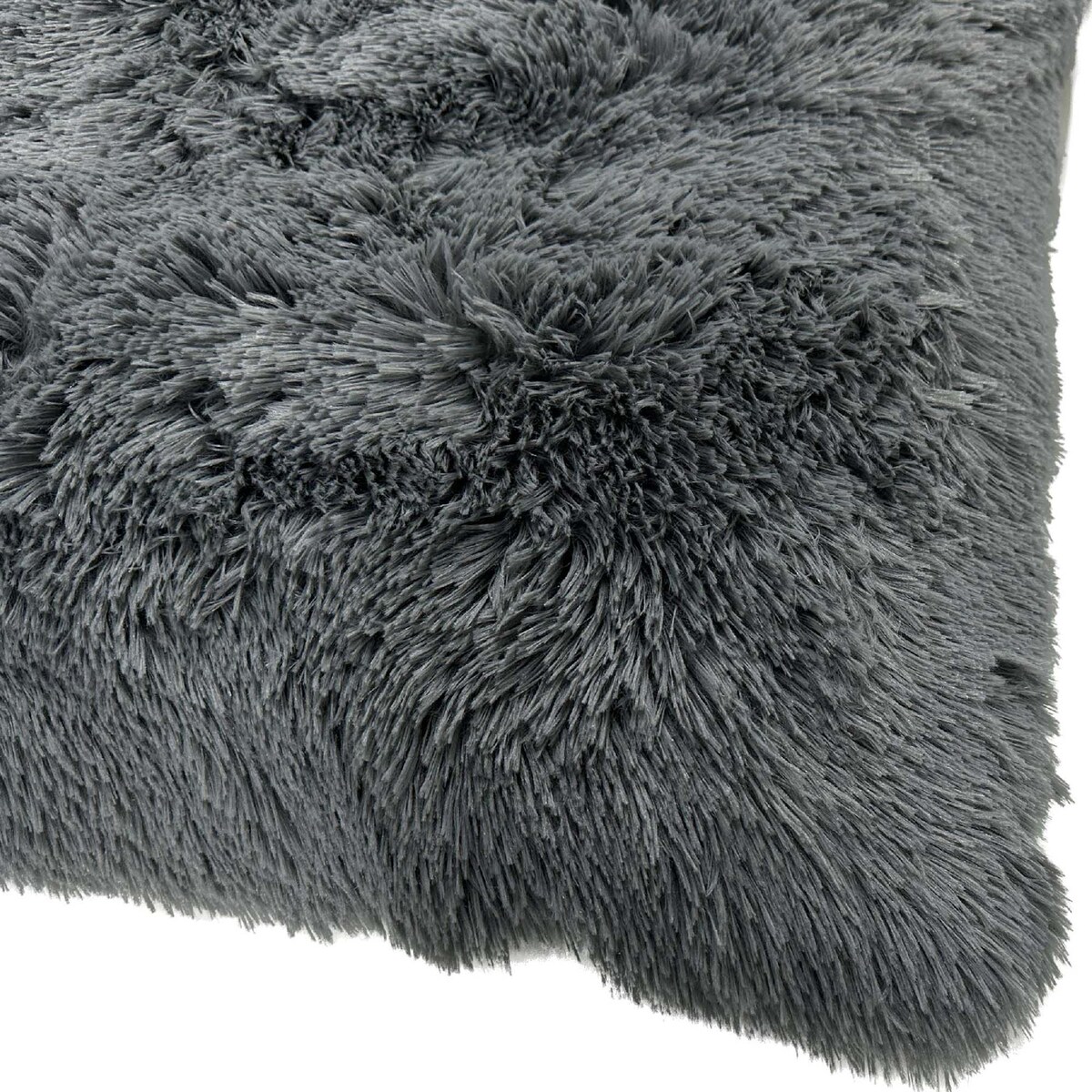 Legowisko Dla Psa Poduszka Posłanie Wytrzymałe 70X50 Cm Shaggy Szare