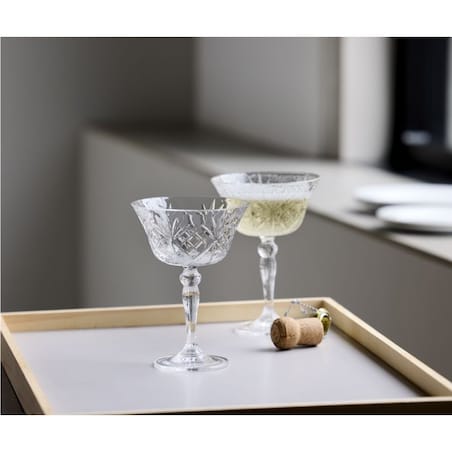 Kieliszki do szampana ze szkła kryształowego Melodia 260 ml 4 sztuki 33655