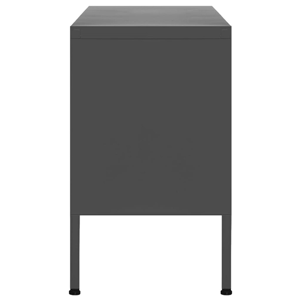 vidaXL Szafka pod telewizor, antracytowa, 105x35x50 cm, stalowa