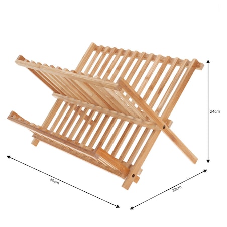 Suszarka do naczyń stojąca bambusowa ociekacz KINGHOFF